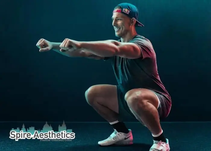 Image of man build leg muscle Malvern Wells through exercise
